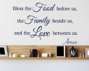 Bless the Food Before Us - Kitchen Dining Room Decal - Meal Prayer Decal Religious 